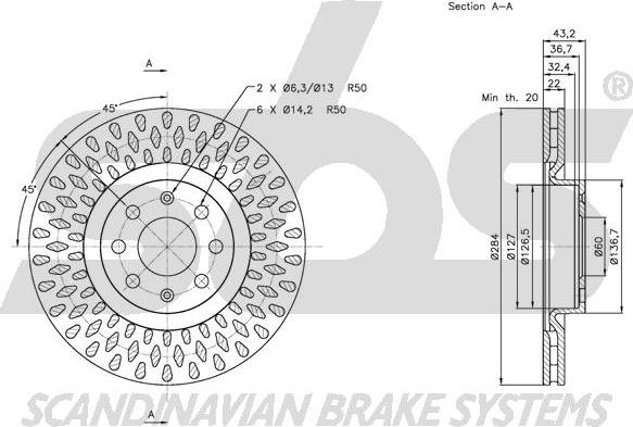 SBS 1815202350 - Kočioni disk www.molydon.hr