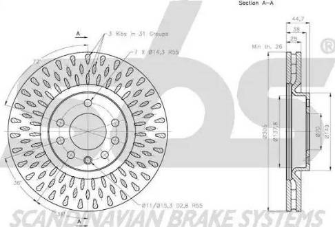 SBS 1815312353 - Kočioni disk www.molydon.hr