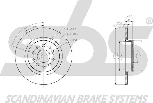 SBS 1815202369 - Kočioni disk www.molydon.hr