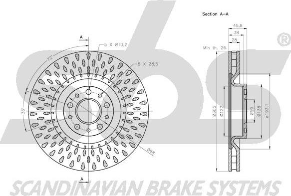 SBS 1815202366 - Kočioni disk www.molydon.hr