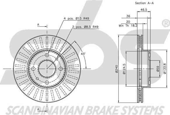 SBS 1815202313 - Kočioni disk www.molydon.hr