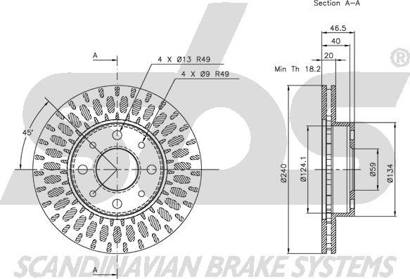 SBS 1815312331 - Kočioni disk www.molydon.hr