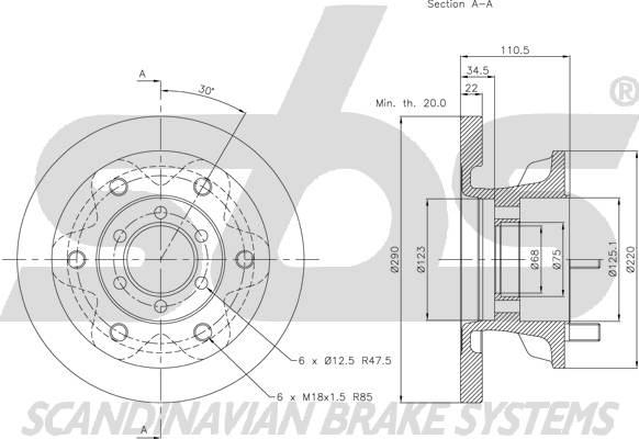 SBS 1815202338 - Kočioni disk www.molydon.hr