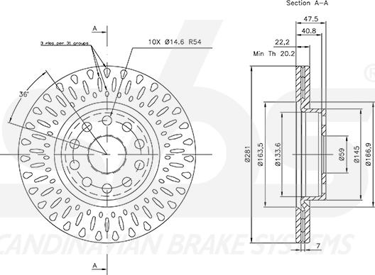 SBS 1815202333 - Kočioni disk www.molydon.hr