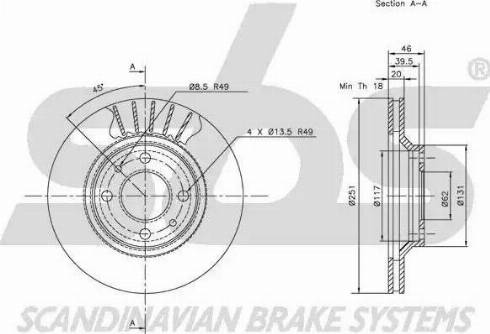 SBS 1815312329 - Kočioni disk www.molydon.hr