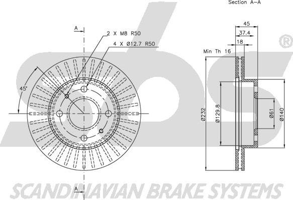 SBS 1815202244 - Kočioni disk www.molydon.hr