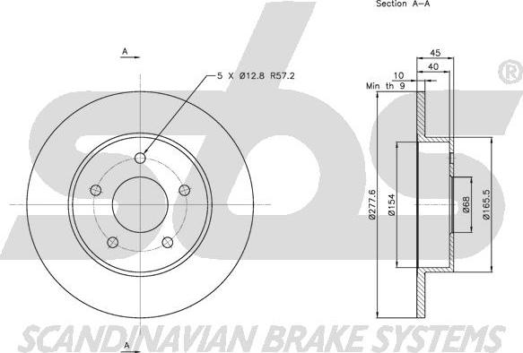 SBS 1815312257 - Kočioni disk www.molydon.hr