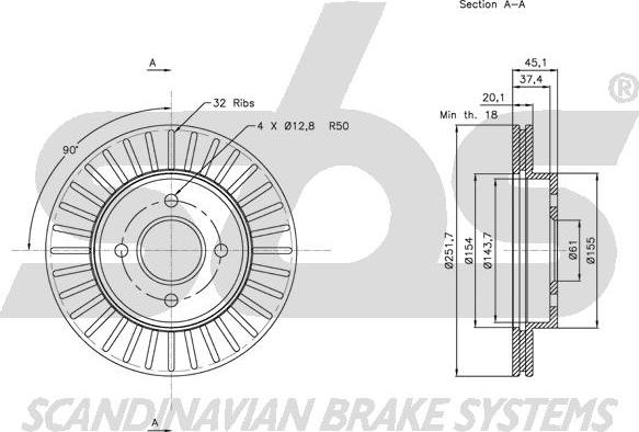 SBS 1815312269 - Kočioni disk www.molydon.hr