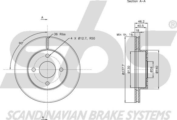 SBS 1815202268 - Kočioni disk www.molydon.hr