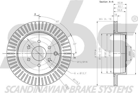 SBS 1815312281 - Kočioni disk www.molydon.hr