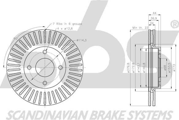 SBS 1815312283 - Kočioni disk www.molydon.hr