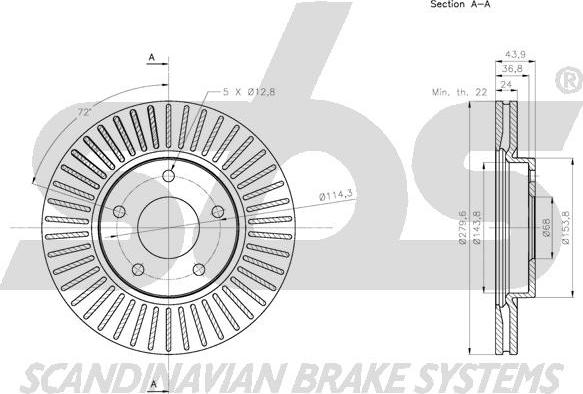 SBS 1815.202277 - Kočioni disk www.molydon.hr