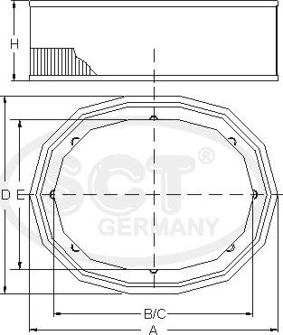 SCT-MANNOL SB 574 - Filter za zrak www.molydon.hr