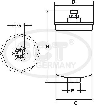 SCT-MANNOL ST 310 - Filter za gorivo www.molydon.hr