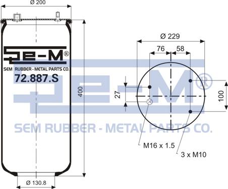 Sem Lastik 72.887.S - Meh, pneumatski Ovjes www.molydon.hr