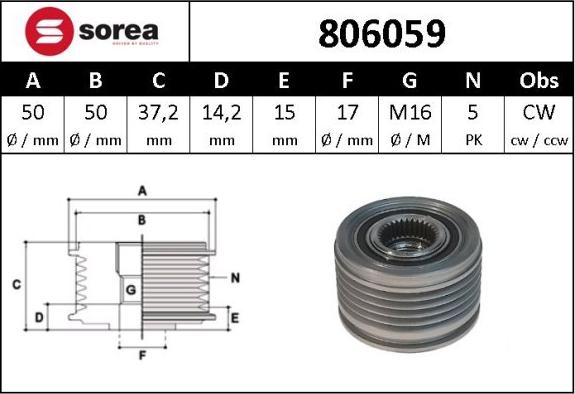 Sera 806059 - Remenica, alternator www.molydon.hr