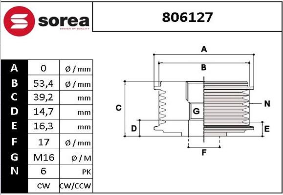 Sera 806127 - Remenica, alternator www.molydon.hr