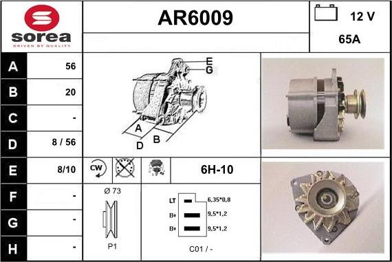 Sera AR6009 - Alternator www.molydon.hr