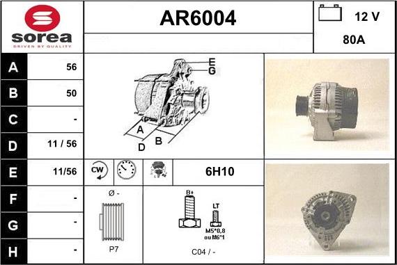 Sera AR6004 - Alternator www.molydon.hr