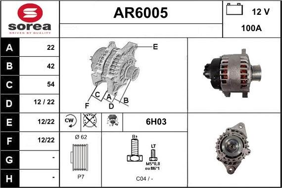 Sera AR6005 - Alternator www.molydon.hr