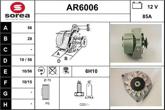 Sera AR6006 - Alternator www.molydon.hr