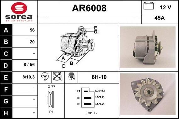 Sera AR6008 - Alternator www.molydon.hr