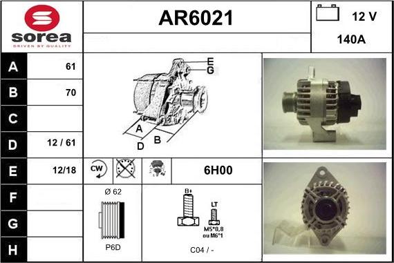 Sera AR6021 - Alternator www.molydon.hr