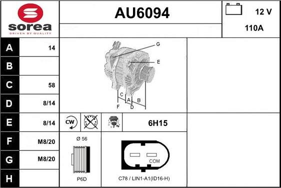 Sera AU6094 - Alternator www.molydon.hr