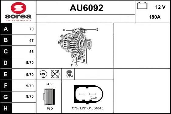 Sera AU6092 - Alternator www.molydon.hr