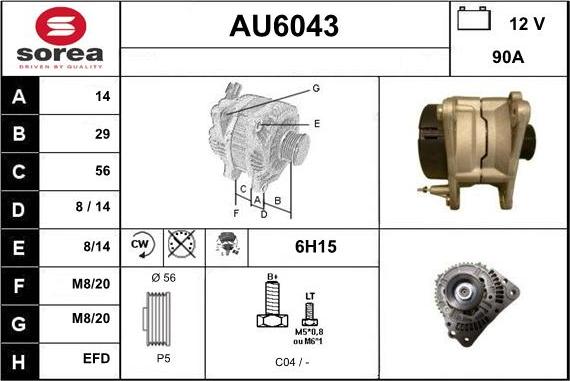 Sera AU6043 - Alternator www.molydon.hr