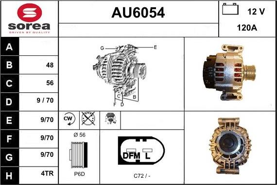 Sera AU6054 - Alternator www.molydon.hr