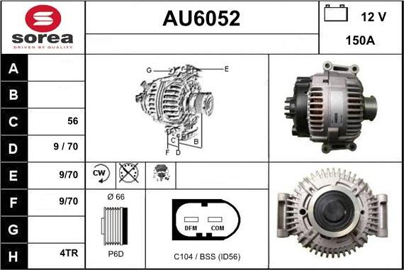 Sera AU6052 - Alternator www.molydon.hr