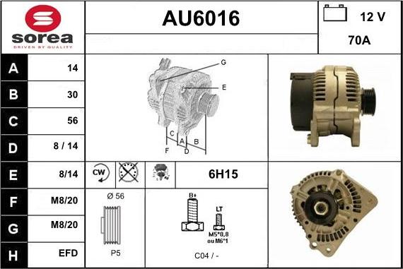 Sera AU6016 - Alternator www.molydon.hr