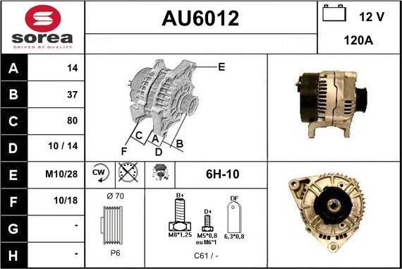 Sera AU6012 - Alternator www.molydon.hr