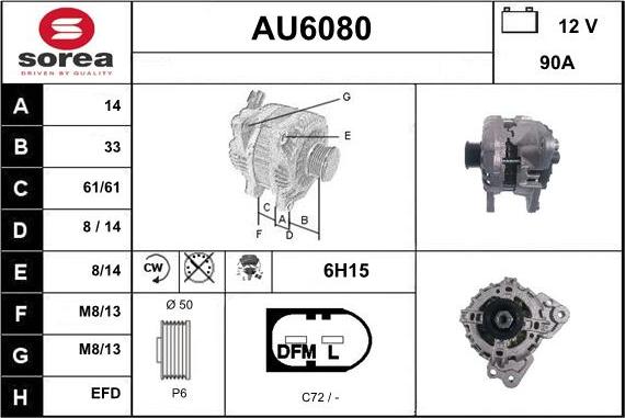 Sera AU6080 - Alternator www.molydon.hr