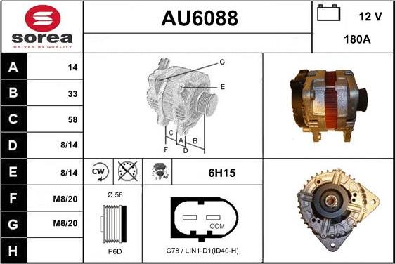 Sera AU6088 - Alternator www.molydon.hr