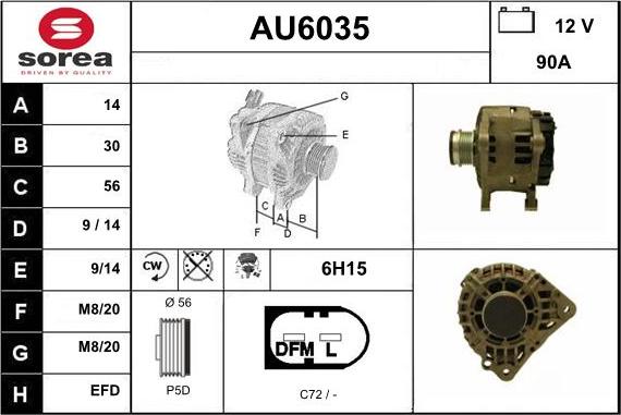 Sera AU6035 - Alternator www.molydon.hr