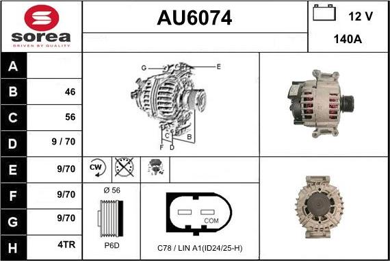 Sera AU6074 - Alternator www.molydon.hr