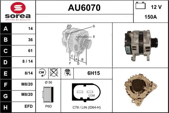 Sera AU6070 - Alternator www.molydon.hr