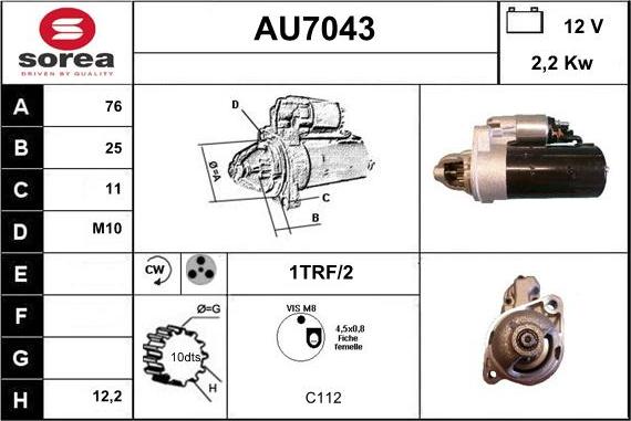 Sera AU7043 - Starter www.molydon.hr