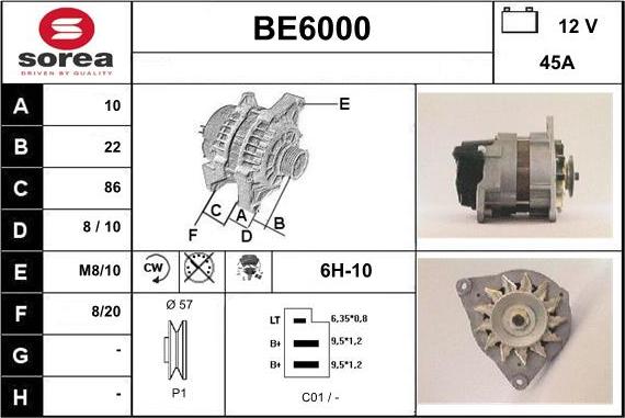 Sera BE6000 - Alternator www.molydon.hr