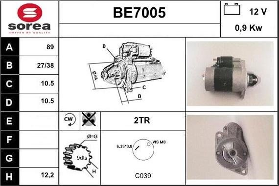 Sera BE7005 - Starter www.molydon.hr