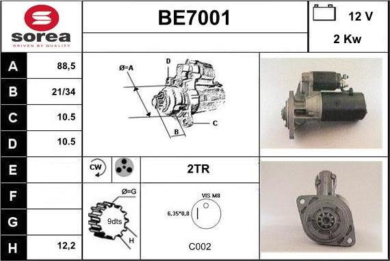 Sera BE7001 - Starter www.molydon.hr