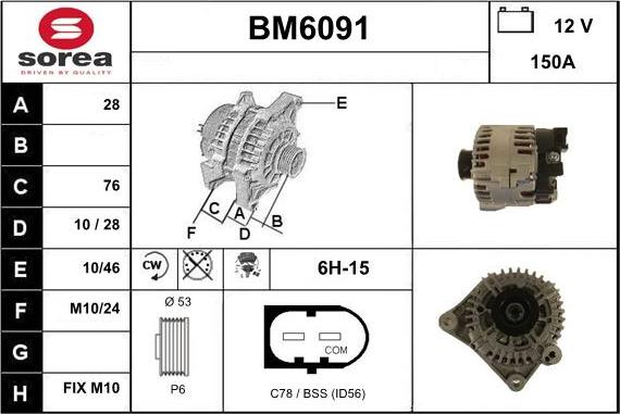 Sera BM6091 - Alternator www.molydon.hr