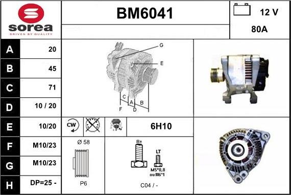 Sera BM6041 - Alternator www.molydon.hr