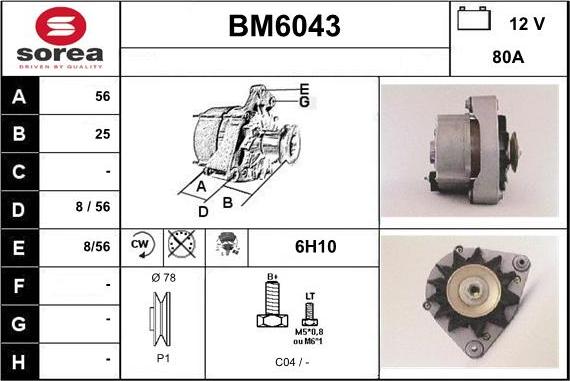 Sera BM6043 - Alternator www.molydon.hr