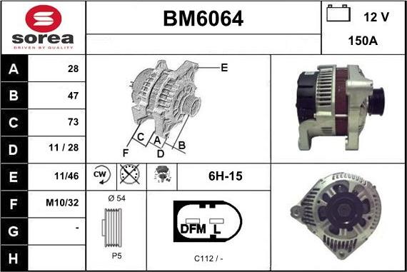 Sera BM6064 - Alternator www.molydon.hr