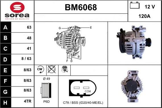 Sera BM6068 - Alternator www.molydon.hr