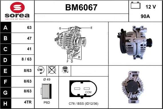 Sera BM6067 - Alternator www.molydon.hr