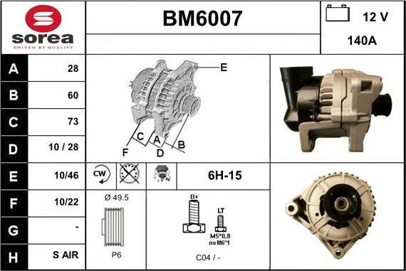 Sera BM6007 - Alternator www.molydon.hr